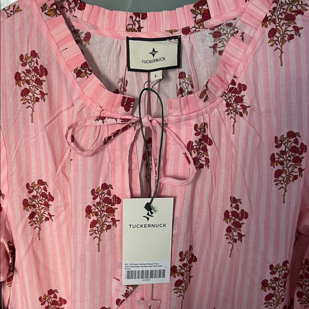 NWT Tuckernuck Pink Floral Dress with Red Details - Picture 2 of 5